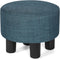 Joveco Small Foot Rest Stool Ottoman, Line Round Short Low Foostool for