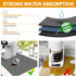 Coffee Mat Dish Drying Mats for Kitchen Counter, Waterproof Coffee Bar Accessories, Deep Gray, 12"*19"