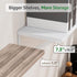 COCOYA 7.3" Set 3, Wall Shelves Deep of Solid Paulownia Wood Wider Longer Sturdy Easy to Install Wall Mounted