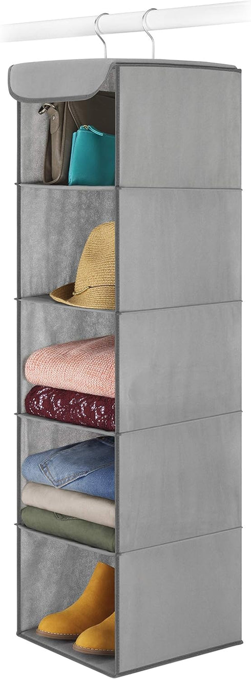 5 Closet Whitmor Section Organizer - Hanging Shelves with Sturdy Metal Frame