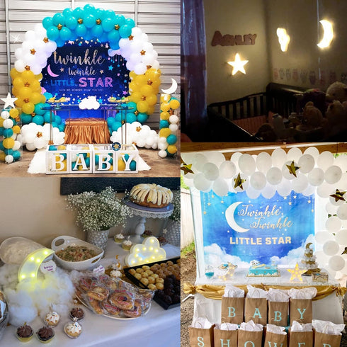 ZUOKEMY 3Pcs Decorative LED Crescent Moon Star Cloud Night Light Can Be Hung On The Wall ChildrenS Room Room Light