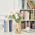 OTARTU Cream White Ceramic Vase for Flowers, Gold Flower Vase Modern Home Decor, Small Ceramic Vase for Pampas Grass
