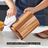 Acacia Wood Utensil Holder - 360° Rotating 7.2" Large Kitchen Utensil Storage Organizer for Countertops