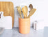 KooK Kitchen Utensil Holder - Ceramic Countertop Organizer, 5.3”, Dishwasher Safe (Coral)