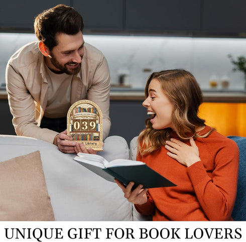 Counter Counter Books Read This Year Valentines Day Gifts For Women Readers, Personalized Book Tracker Bookshelf Decor