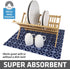 Drymate XL Dish Drying Mat, Oversized (19”x24”), Super Absorbent, Quick Dry Fabric, Waterproof & Slip-Resistant
