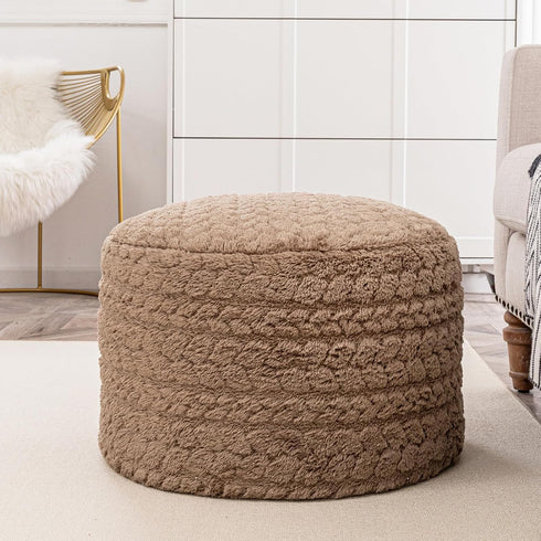Asuprui 20x14 Inch Unstuffed Ottoman Pouf Cover Lightweight Foot Rest, Floor Bean