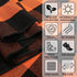 LEEVAN Orange and Black Buffalo Plaid Outdoor Rug 24"x 51", Washable Halloween Door Mat for Entryway
