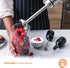 MasterChef Immersion Blender Handheld with Electric Whisk & Milk Frother Attachments, Stainless Steel Stick Emulsifier