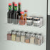 PMMASTO Adhesive Acrylic Spice Rack Organizer for Wall with Nano Double Sided Tape, Spice Shelf Organization for Kitchen Cabinet Door/Pantry Door, Wall Mount Seasoning Rack (Clear-2 Pack) by PMMASTO