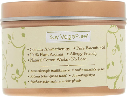 Aroma Naturals Tin Candle, Patchouli and Frankincense Essential Oil, Natural Soy Scented, Meditation, 2 Count