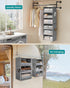 Closet 6-Tier Closet URCH007G01 SONGMICS Hanging Organizer, Fabric Storage Shelf, Separable Hanging Shelf with Side