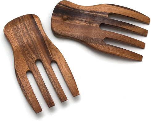 Lipper International Acacia Salad Hands, 3.75" x 7" x 1.88", One Pair
