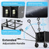 150L Collapsible Wagon Cart with Wheels, Lightweight Foldable Utility Cart, Portable Rolling Wagon for Garden