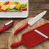 Kyocera Advanced Ceramic Vertical Double Edge Blade Peeler, Red