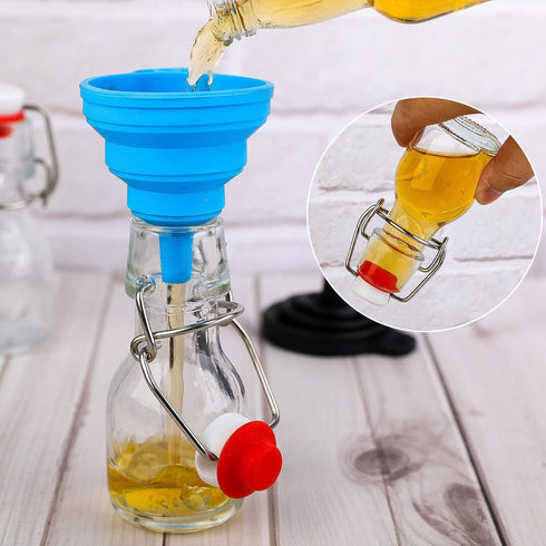 INFTYLE Swing Top Glass Bottles Set of 30, 2oz Mini Bottles with Lids for Homemade Drinks and Crafts
