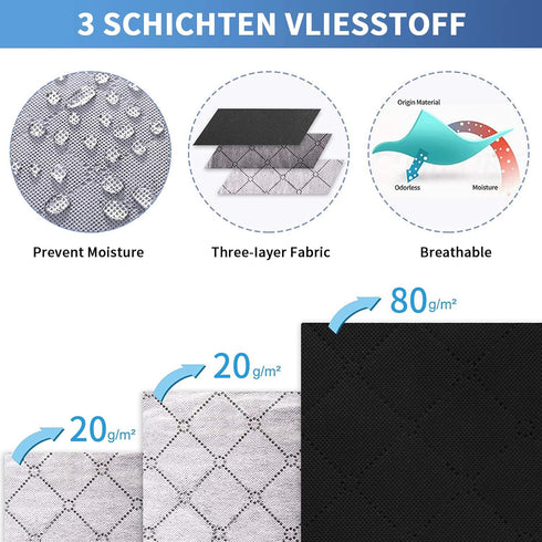 Fixwal Black Underbed Storage Bags with Clear Window, 2 Pack for Clothing and Bedding