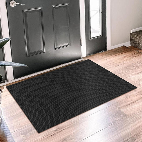 KOZYFLY Washable Area Rug 2x3 Ft: Small Indoor Door Mat with Rubber Backing, Braided Cotton Carpet for Bathroom Kitchen