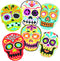 Tovolo Set of 6 Sugar Skull Templates, Dishwasher Safe Cookie Stamps with Cutter, Lime/White (81-22492)