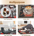 2 Pcs Funny Abstract Cartoon Red Coffee Mat for Countertops, Dish Drying Mat for Kitchen Coffee Bar Accessories