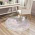4ft Wonnitar Bow Print Washable Round Rug, Pink Circle Rug for Girl Nursery Decor, Non Slip Ultra-Thin Soft Boho Floral