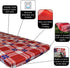 In the Breeze 8002 Plaid 30 Inch x 72 Inch Fitted Tablecloth