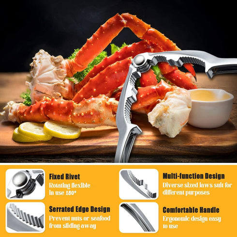 12 Sets, Set Pcs Crab Crackers and Tools, Crab Crackers Lobster Crackers, Heavy Duty Seafood Cracker Tools, Nut Cracker