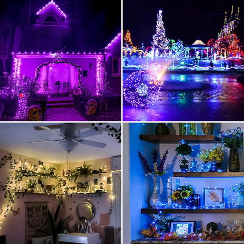 39Ft 120 LED Fairy Lights Battery Operated, RGB Color Changing String Light with Remote and Timer, Battery Powered