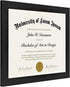 Americanflat 8.5x11 Diploma Frame, Black, Shatter-Resistant Glass, Engineered Wood, Legacy Collection
