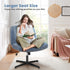 Armless DUMOS Criss Cross Legged Chair Wide Comfy Home Office Desk Seat, No Wheels Computer Task Seating, Swivel Vanity