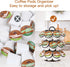 K Cup Holder, Coffee Pod Organizer Carousel for Keurig, Holds 27 Pods, 360-Degree Rotating, Sturdy Metal (Black)