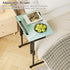 Fleecy day Folding TV Tray Table,Adjustable TV Dinner Table with Sturdy MDF Top,Eating Trays for Living Room with No
