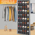 40 Closet Over the Door Shoe Organizer, Large Mesh Pockets Hanging Shoe Rack Organizer for Behind the Door Storage