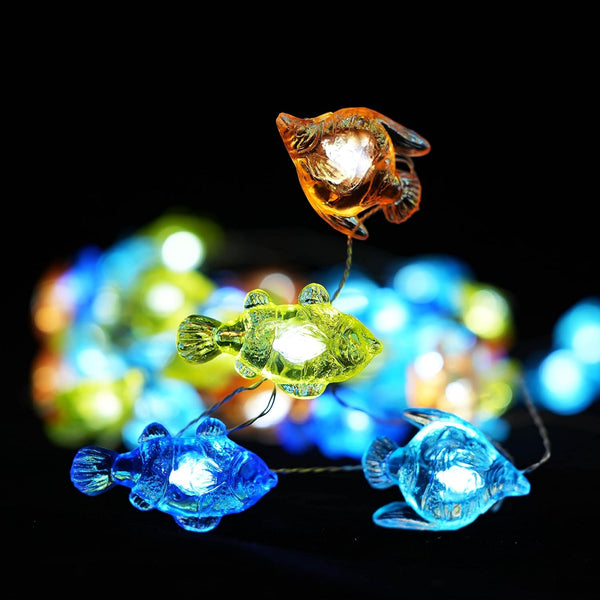 Decorman Tropical Fishes Decorative String Lights, 14ft 40 LED 8 Modes Cool