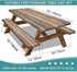Xguatan 3 30x72 Inch Picnic Table Cover with Bench Covers Camping Essentials Farmhouse Waterproof Windproof Wood Grain