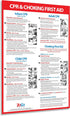 ZOCO CPR and Choking Poster, Heimlich Maneuver & First Aid Instructions, Laminated 12x18