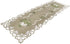 Embroidered Green Leaf Table Runner - Antique Green Fabric Dresser Scarf (16Wx54L)