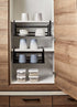 Nxconsu 2Pack Under Shelf Storage Basket Organizer, Heavy Duty Hanging Holder for Cabinet Pantry Kitchen, Black
