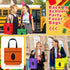 24 Hosuly Pcs Back to School Crayon Tote Bags End of Year Gift Bags Bulk Goodies Decor for Teacher Appreciation
