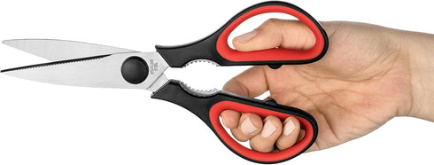 Ultra Sharp Kitchen Scissors for Food, Heavy Duty, Serrated Stainless Steel Shears, Set of 2