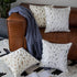 Decorative Pillow Covers - 18x18 Inch Throw Pillows for Living Room, Set of 2 White Fur with Gold Leaves