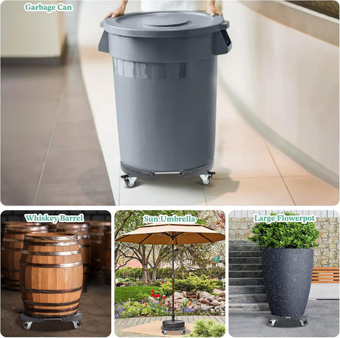 16-20 Inch, W B D WEIBIDA Round Dolly with Wheels Heavy Duty, Adjustable Pot Dolly Large Plant Mover Indoor Outdoor