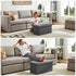 30 Inches NEWBULIG Folding Storage Ottoman Bench with Padded Seat for Bedroom, Small End of Bed Foot Rest Stools