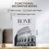 Rome Decorative Books for Coffee Table - Designer Faux/Fake Books for Decoration - Enhance Your Coffee Table, Mantle