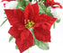 Admired By Nature 18 Stems Artificial Poinsettia Bouquet, Faux Velvet Christmas Flower for Home Decor