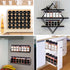 48 547 4oz Churboro Spice Jars with Labels- Glass Spice Jars with Black Metal Caps, Empty Spice Containers with Shaker
