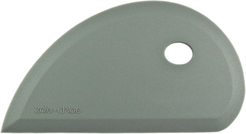 Zoie + Chloe Multipurpose Silicone Bowl Scraper - Gray, 7x3.75, for Cleaning Mixing Bowls and Baking Pan