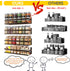4pack 4pack) SMRCAD Magnetic Spice Rack for Refrigerator, Magnetic Shelf for Fridge Space Saving Seasoning Organizer