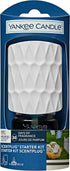 Yankee Candle ScentPlug Starter Kit | Clean Cotton Plug-in Air Freshener | White Organic Pattern | UK 3 Pin Plug, 30