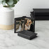 Neil Enterprises Inc. Black Leather Self-Stick Photo Album, 2.5" x 3.5", Holds 10 Photos